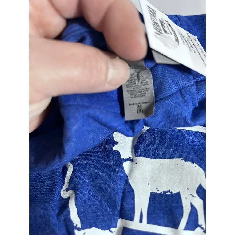 Where The Wild Things Roam Montana Size 8 Blue Childrens Tee Shirt Deer T-shirt